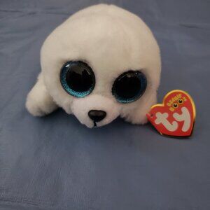 Ty Plush White Beanie Boo ICY 7" Seal NWT